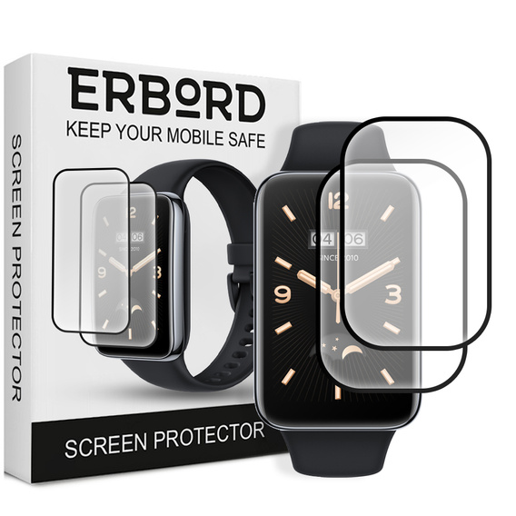 2x ERBORD Hybrid Glass pentru Xiaomi Smart Band 8 Pro