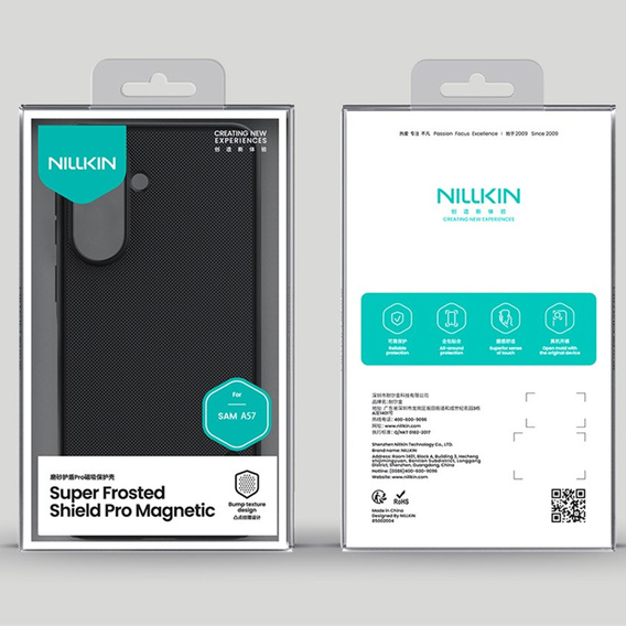 Husă NILLKIN Frosted Shield Pro MagSafe pentru Samsung Galaxy A57 5G, negru