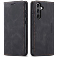 Husă pentru Samsung Galaxy A55, ERBORD Vintage, negru + Sticlă pentru ecran