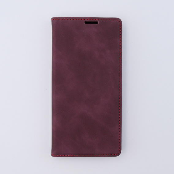 Husă pentru Oppo A78 4G, ERBORD Vintage, portofel cu clapetă, roșu