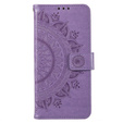 Cu clapetă pentru Motorola Moto G73 5G, Mandala Flower, violet