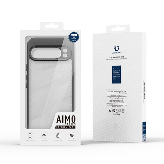 Husa DuxDucis pentru Google Pixel 9 Pro XL, Aimo case, transparent / negru