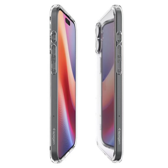 Carcasa Spigen pentru iPhone 16, Ultra Hybrid, transparentă + sticlă temperată 9H