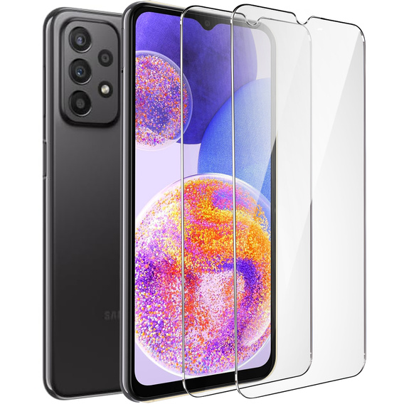 2x sticlă călită pentru Samsung Galaxy A23 4G/5G, ERBORD 9H Hard Glass pe ecran