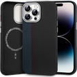 Carcasa pentru iPhone 14 Pro, Carbon Fiber MagSafe, negru / albastru