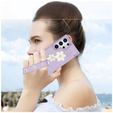 Husa pentru Samsung Galaxy S24 Ultra, Leather Flower Card Slot, violet