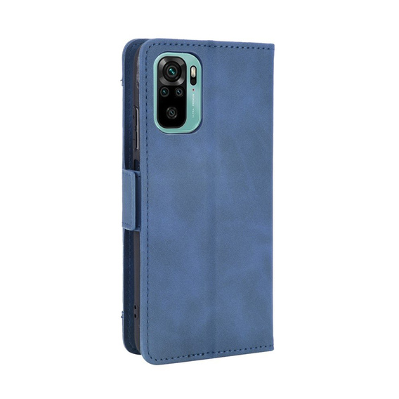 Cu clapetă pentru Xiaomi Redmi Note 10/10S, Card Slot, albastru