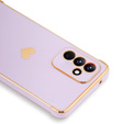 Husă pentru Samsung Galaxy A15 4G / 5G, Electro heart, violet + Sticlă ceramică Full Glue