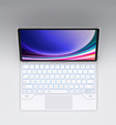 Husă tastatură pentru Samsung Galaxy Tab S7+ / S7 FE / S9+ / S8+ / S9 FE+ / S10+, Dexnor Magnetic Keyboard Touchpad, alb