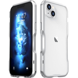 Husa LUPHIE pentru iPhone 14, Armor Bumper, de argint