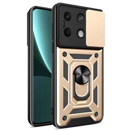 Husă blindată pentru Xiaomi Redmi Note 13 5G, CamShield Slide, de aur