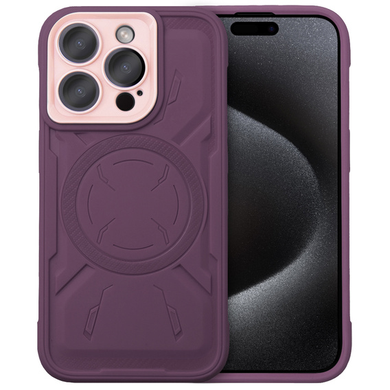 Husă pentru iPhone 15 Pro Max, ERBORD Armor Mag, maroon