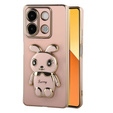 Carcasă pentru Xiaomi Redmi Note 13 5G, Rabbit, roz + sticlă călită 9H