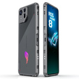 Husa pentru ASUS ROG Phone 8 Pro, Armor Bumper, cu capac pentru obiectiv, gri / argintiu