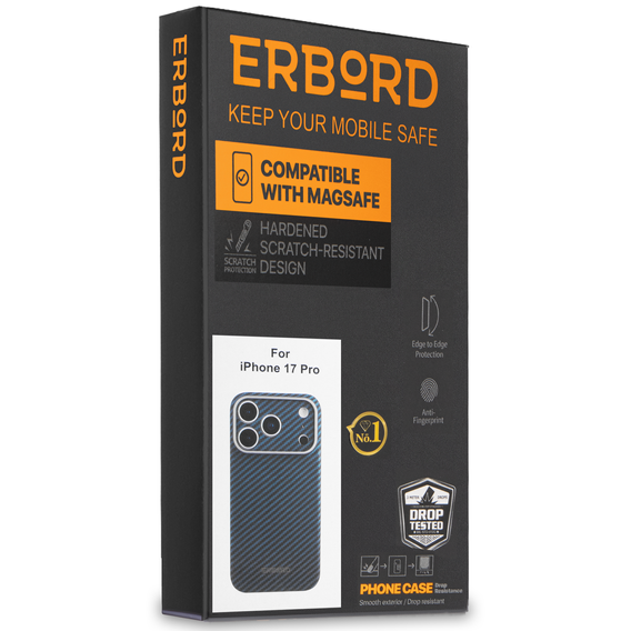 Husă ERBORD Full Kevlar MagSafe pentru iPhone 17 Pro
