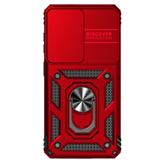 Husă blindată cu suport și capac pentru lentilă pentru Samsung Galaxy S26, roșu