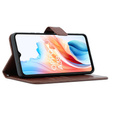 Cu clapetă pentru Oppo A38 4G / Oppo A18 4G, Crazy Horse Wallet, maro