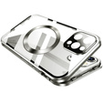 Carcasa Magnetic Dual Glass MagSafe pentru iPhone 16 Pro Max, titan