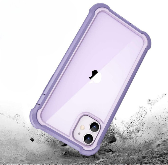 Huse pentru iPhone 11, Dexnor Full Body Rugged, transparent / violet