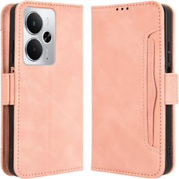 Cu clapetă pentru Realme 14 5G / Realme 14T 5G, Card Slot, roz