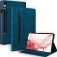 Husă pentru Samsung Galaxy Tab S10 FE+ Plus, Classic, cu spațiu pentru stylus, albastru