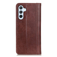 Husa cu clapetă pentru Samsung Galaxy S25 FE, Split Leather, maro