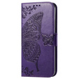 Cu clapetă pentru Oppo A17, Butterfly, violet