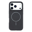 Manșon din silicon pentru iPhone 17 Pro Max, pentru MagSafe, antișoc, negru