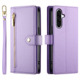 Wallet Zipper Pocket flip caz pentru Samsung Galaxy A17 5G, Wallet Zipper Pocket, violet