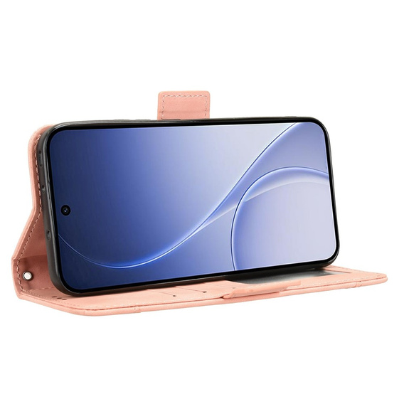 Husă cu slot pentru carduri pentru Oppo Reno 15, roz