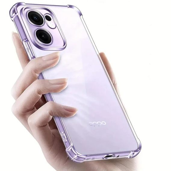 Husă pentru Oppo Reno 14F, întărită, cu protecție pentru cameră, transparentă