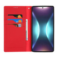 Cu clapetă pentru Samsung Galaxy S25 Ultra, Litchi Skin Grain, roșu