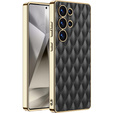 Husă pentru Samsung Galaxy S25 Ultra, Leather Rhombus, negru
