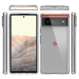 Huse pentru Google Pixel 6, Fusion Hybrid, transparentă