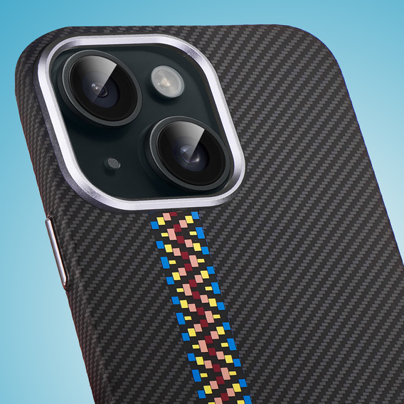 Carcasa pentru iPhone 15, Carbon Fiber MagSafe, negru