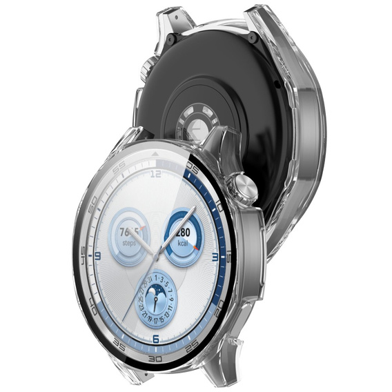 Carcasă 2in1 + sticlă călită pentru Huawei Watch GT 5 46mm, transparentă