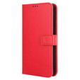 Cu clapetă pentru Xiaomi Redmi A3, Crazy Horse Wallet, roșu