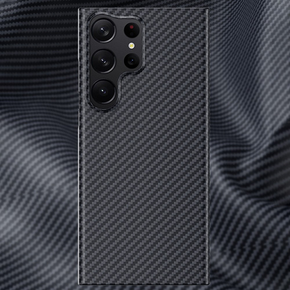 Husă pentru Samsung Galaxy S23 Ultra, Aramid Fiber Cover, negru