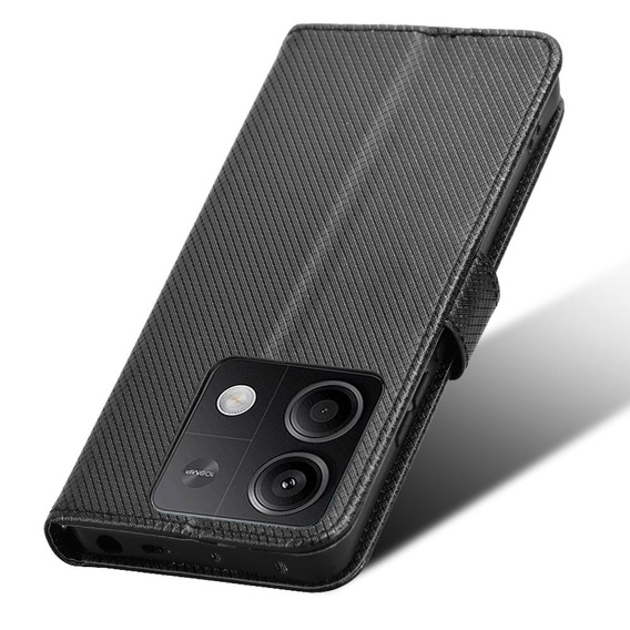 Cu clapetă pentru Xiaomi Redmi Note 13 5G, Wallet Smart Magnet, negru