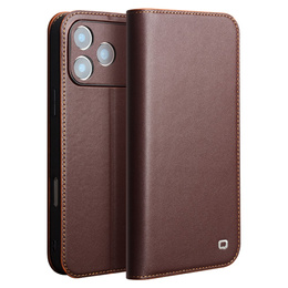 QIALINO piele portofel flip caz pentru iPhone 17 Pro - maro