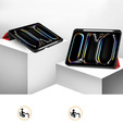 Husă pentru iPad Pro 11" 2024 (5 gen.), Smartcase cu spațiu pentru stylus, roșu