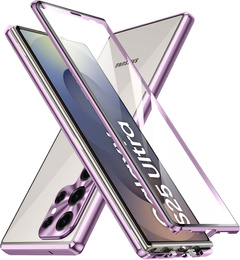 Husa pentru Samsung Galaxy S25 Ultra, Magnetic Dual Glass, violet