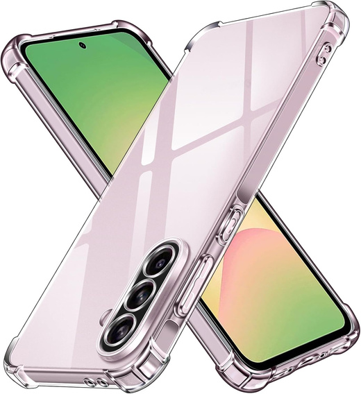 Carcasă pentru Samsung Galaxy A56, Erbord Dropproof, transparentă + Sticlă