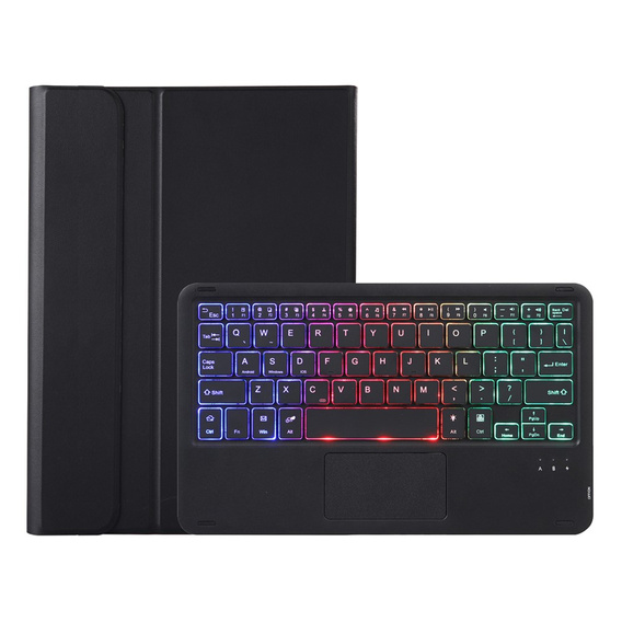 Bluetooth Touchpad Illuminated Keyboard Case pentru Lenovo Idea Tab 11" 2025 TB336FU TB336ZU, negru