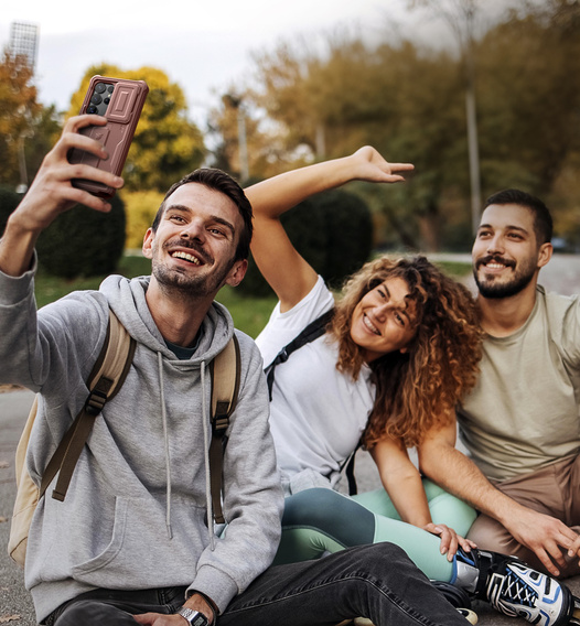 Husă blindată pentru Samsung Galaxy S25 Ultra, Dexnor Full Body (Two Frames), roșu
