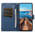 Husă cu clapetă pentru Realme 12 Pro 5G / 12 Pro+ 5G, Leather Line Wallet, albastru