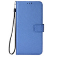 Cu clapetă pentru Samsung Galaxy M55 5G, Wallet Smart Magnet, albastru