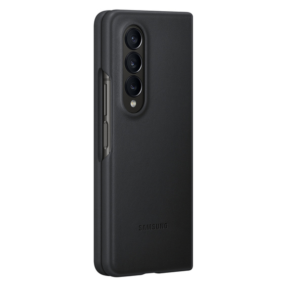 Husa originală Samsung pentru Galaxy Z Fold 4, Leather Flip Cover, negru