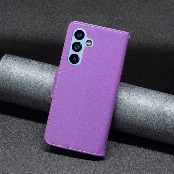 Cu clapetă pentru Samsung Galaxy A54 5G, Wallet Litchi Magnet, violet
