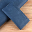 Cu clapetă pentru Honor 70 5G, Card Slot, albastru închis